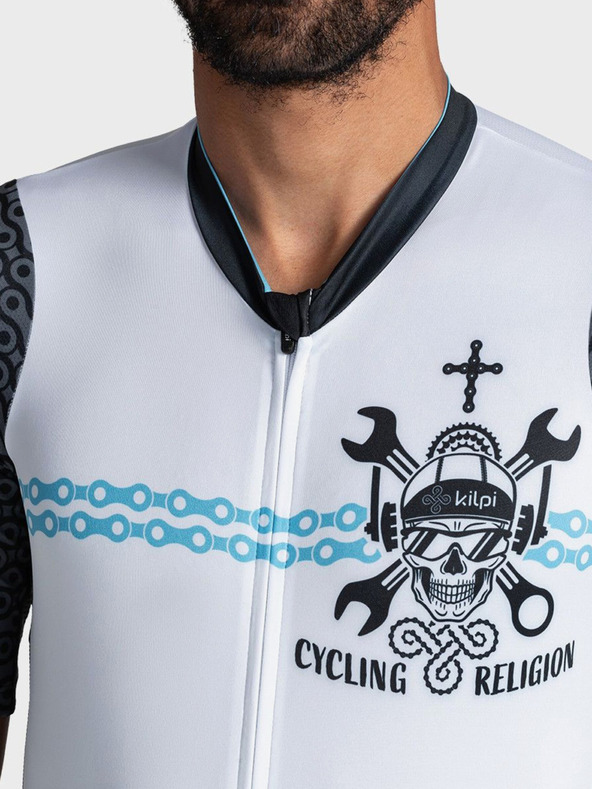 Kilpi Fehér férfi sportos cipzáras cipzáras póló Kilpi RIVAL