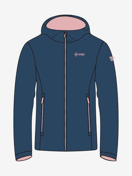 Kilpi Sötétkék lány téli steppelt kabát Kilpi REBEKI