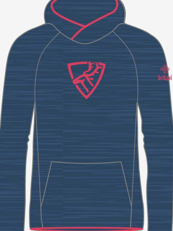 Kilpi Sötétkék lány fleece kapucnis pulcsi Kilpi FLOND