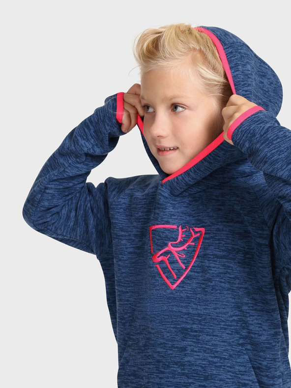 Kilpi Sötétkék lány fleece kapucnis pulcsi Kilpi FLOND