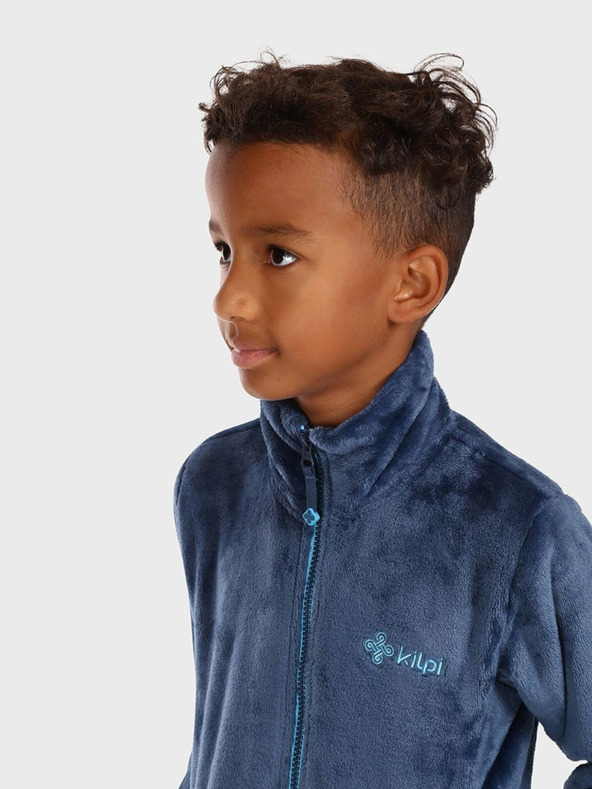 Kilpi Sötétkék fiú fleece cipzáras kapucnis pulóver KILPI ERIN