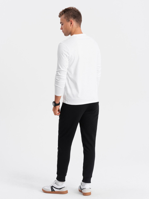 Ombre Clothing Fehér férfi nyomtatott póló Ombre Clothing