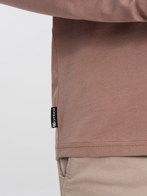 Ombre Clothing Barna férfi póló Ombre Ruházat