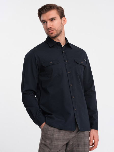 Ombre Clothing Sötétkék férfi ombre ruházat felső ruházat ing