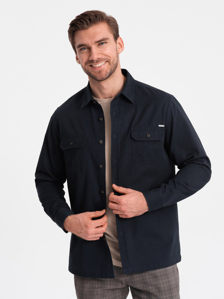 Ombre Clothing Sötétkék férfi ombre ruházat felső ruházat ing