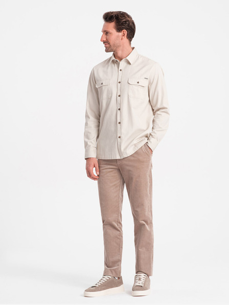 Ombre Clothing Krémszínű férfi Ombre ruházat felsőing