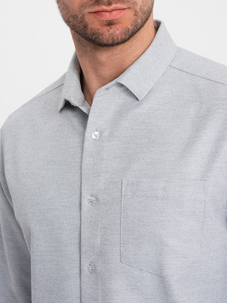 Ombre Clothing Világosszürke férfi szürke ing Ombre Clothing Ombre Clothing férfi ing