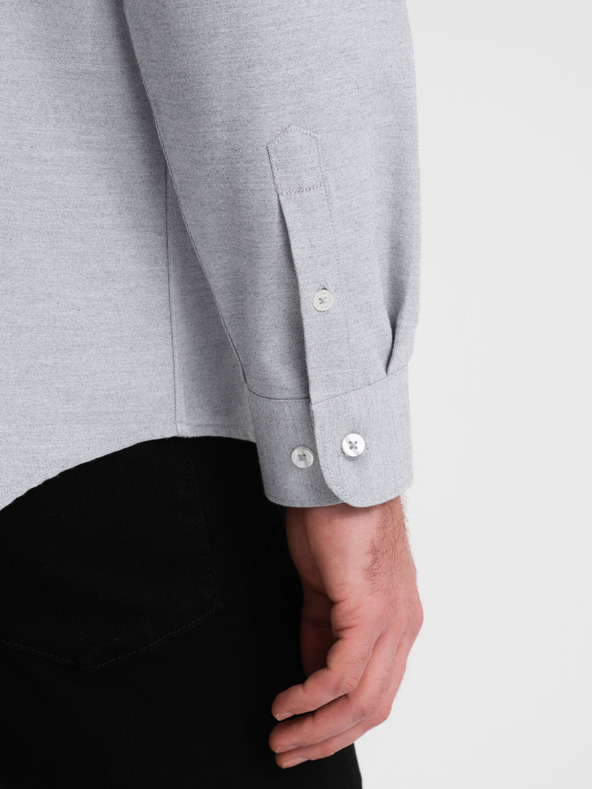 Ombre Clothing Világosszürke férfi szürke ing Ombre Clothing Ombre Clothing férfi ing