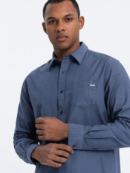 Ombre Clothing Sötétkék férfi ing Ombre ruházat