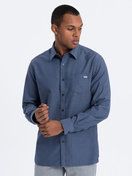 Ombre Clothing Sötétkék férfi ing Ombre ruházat