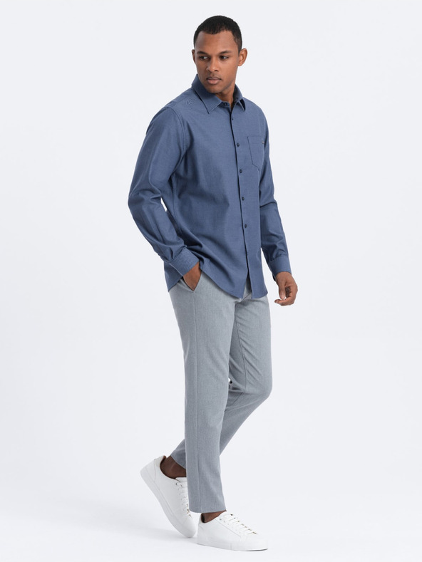 Ombre Clothing Sötétkék férfi ing Ombre ruházat