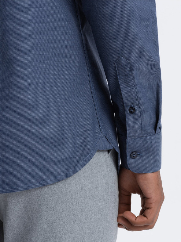 Ombre Clothing Sötétkék férfi ing Ombre ruházat