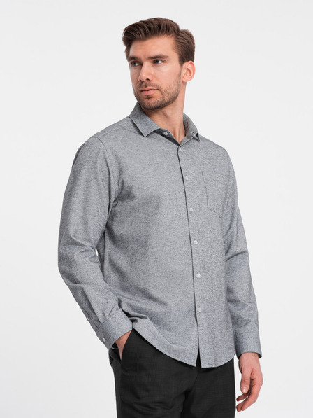 Ombre Clothing Világosszürke férfi szürke ing Ombre Clothing Ombre Clothing férfi ing