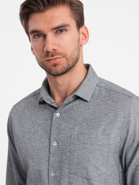 Ombre Clothing Világosszürke férfi szürke ing Ombre Clothing Ombre Clothing férfi ing