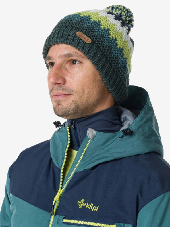 Kilpi Sötétzöld férfi téli kötött sapka Kilpi SKAL-M