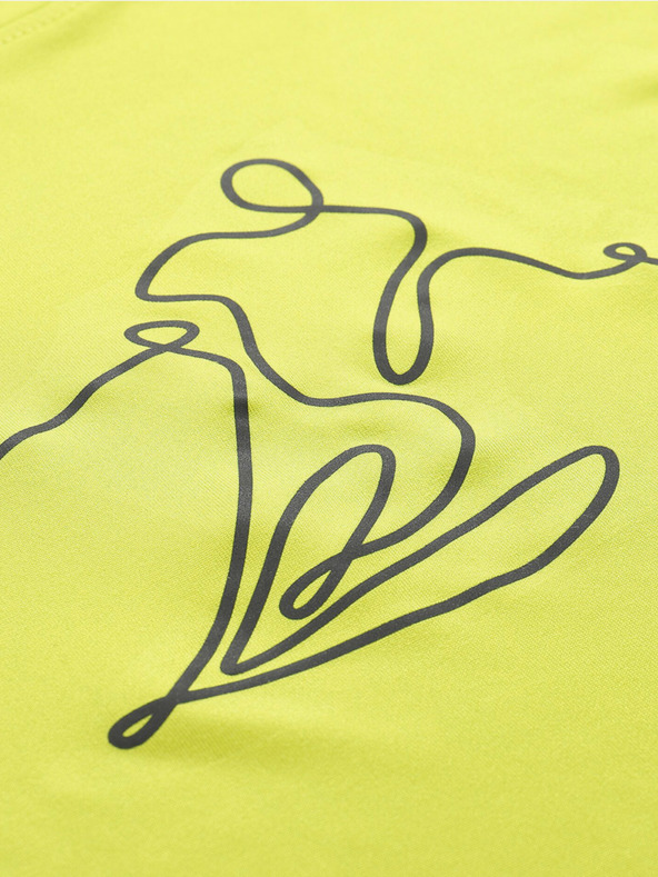 ALPINE PRO Sárga férfi funkcionális póló ALPINE PRO Lous