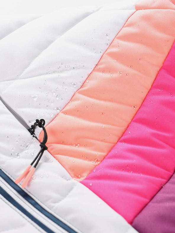 ALPINE PRO Kék-fehér női pehelypaplan sídzseki membránnal PTX ALPINE PRO Feedra