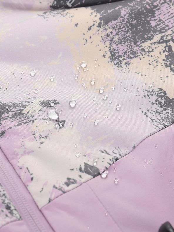 ALPINE PRO Szürke és lila női síkabát membránnal PTX ALPINE PRO Uzera