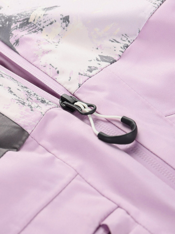 ALPINE PRO Szürke és lila női síkabát membránnal PTX ALPINE PRO Uzera