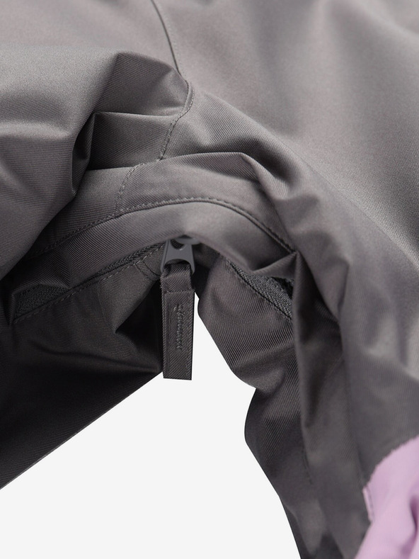 ALPINE PRO Szürke és lila női síkabát membránnal PTX ALPINE PRO Uzera