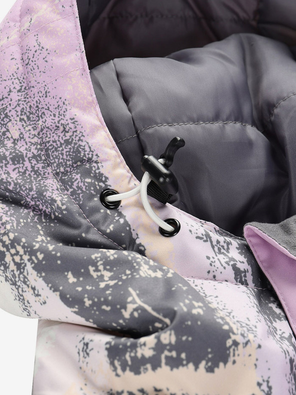 ALPINE PRO Szürke és lila női síkabát membránnal PTX ALPINE PRO Uzera