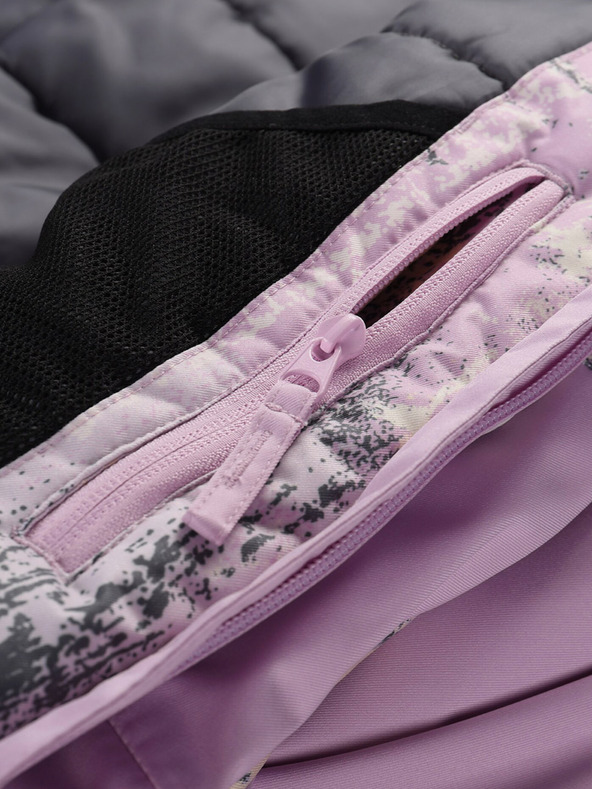 ALPINE PRO Szürke és lila női síkabát membránnal PTX ALPINE PRO Uzera