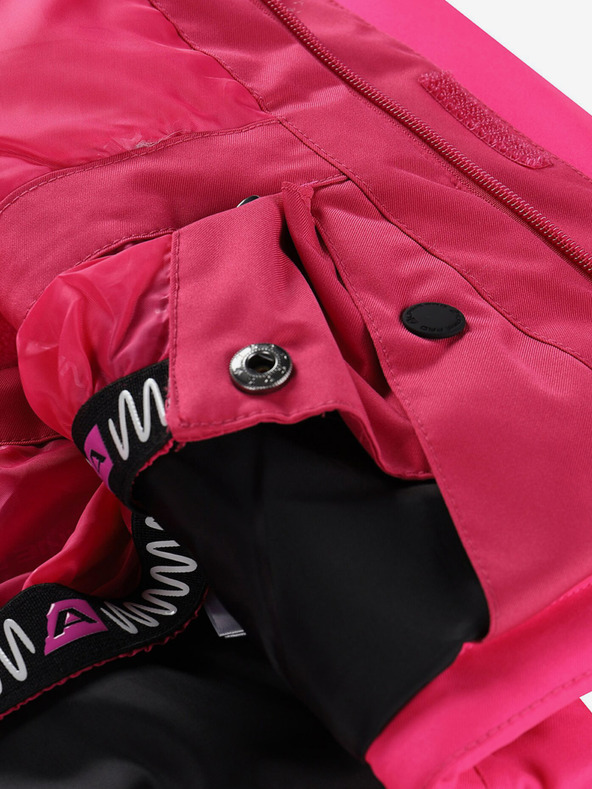 ALPINE PRO Sötét rózsaszínű, membrános lány sí dzseki PTX ALPINE PRO Zaribo membránnal