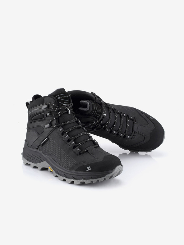 ALPINE PRO Fekete férfi szabadtéri bakancs PTX ALPINE PRO Kneiffe membránnal