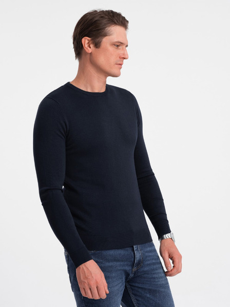 Ombre Clothing Sötétkék férfi pulóver Ombre ruházat