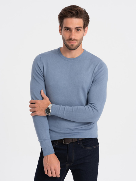 Ombre Clothing Világoskék férfi pulóver Ombre ruházat