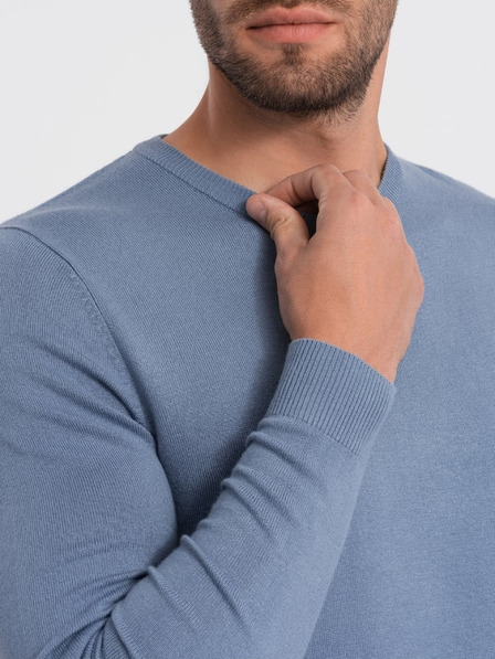 Ombre Clothing Világoskék férfi pulóver Ombre ruházat
