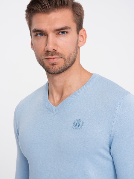 Ombre Clothing Világoskék férfi pulóver Ombre ruházat