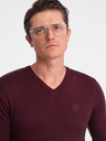 Ombre Clothing Férfi bordó pulóver Ombre ruházat
