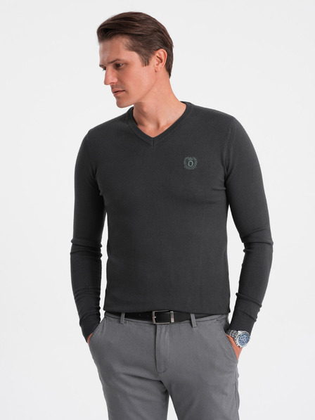 Ombre Clothing Sötétszürke Férfi pulóver Ombre Ruházat
