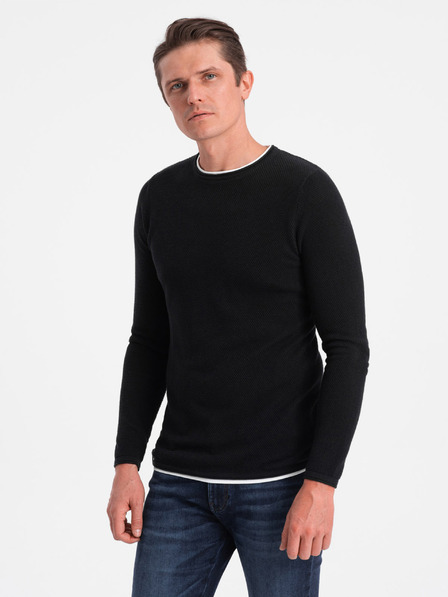 Ombre Clothing Fekete férfi Ombre Ruházat pulóver