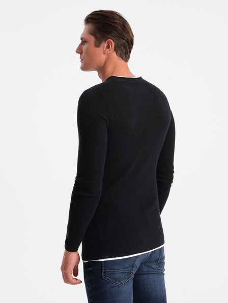 Ombre Clothing Fekete férfi Ombre Ruházat pulóver