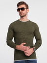 Ombre Clothing Khaki férfi pulóver Ombre ruházat