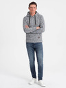 Ombre Clothing Szürke Férfi brindle kapucnis pulóver Ombre Ruházat