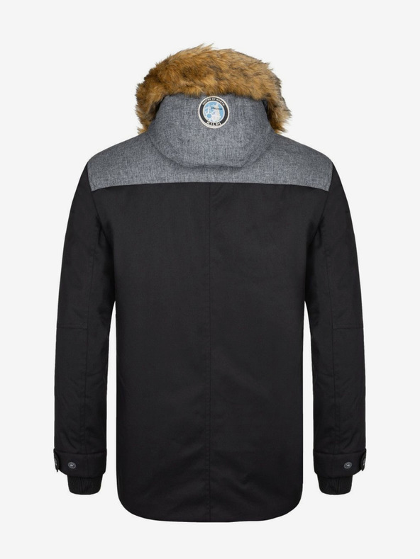 Kilpi Fekete férfi télikabát műszőrmével Kilpi ALPHA