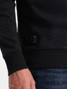 Ombre Clothing Fekete Férfi galléros melegítőfelső Ombre ruházat
