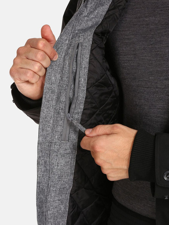 Kilpi Fekete férfi télikabát műszőrmével Kilpi ALPHA