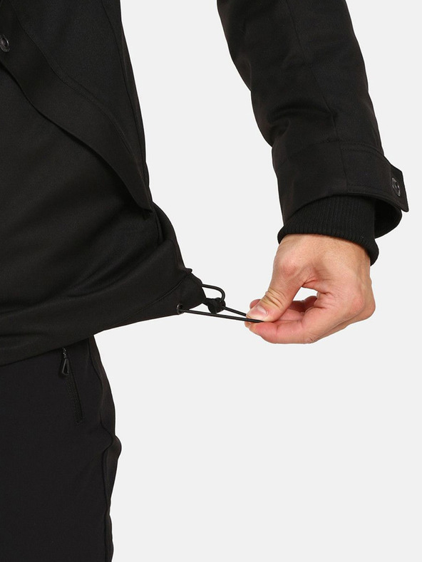 Kilpi Fekete férfi télikabát műszőrmével Kilpi ALPHA