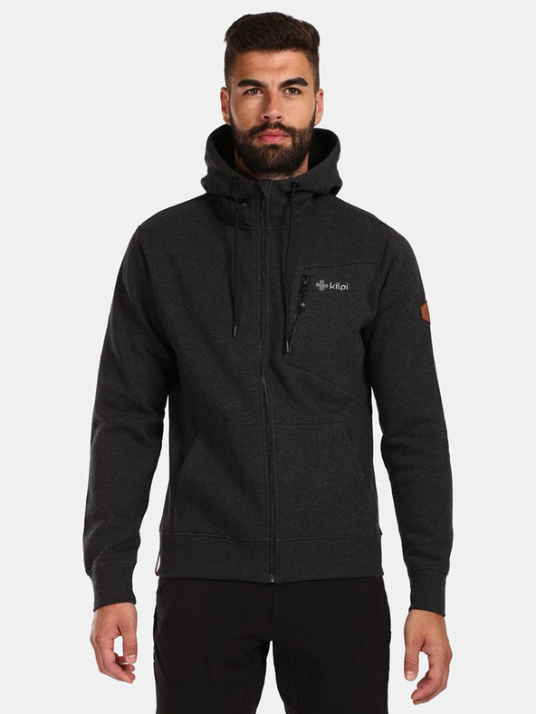 Kilpi Fekete férfi pamut pulóver Kilpi PREDA-M