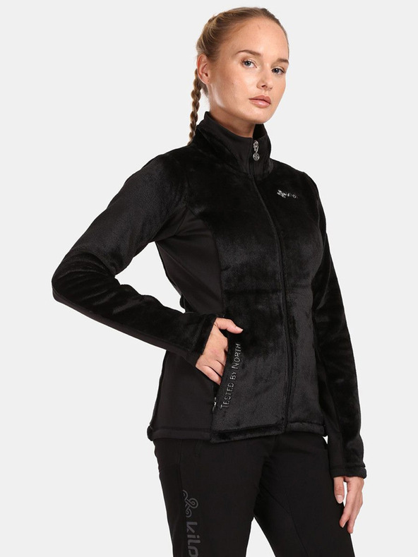 Kilpi Fekete női fleece cipzáras pulóver Kilpi SKATHI
