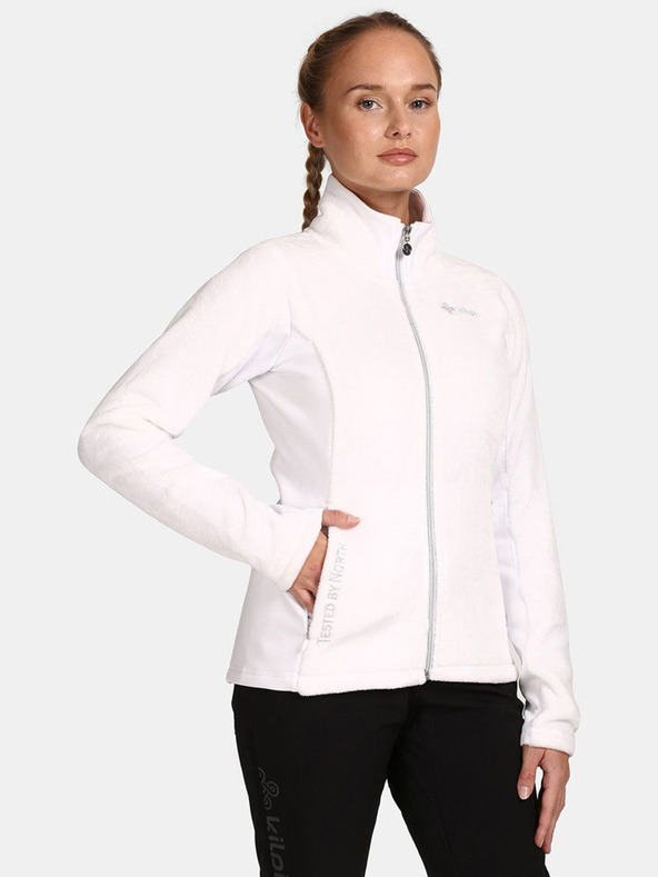 Kilpi Fehér női fleece cipzáras melegítőfelső Kilpi SKATHI