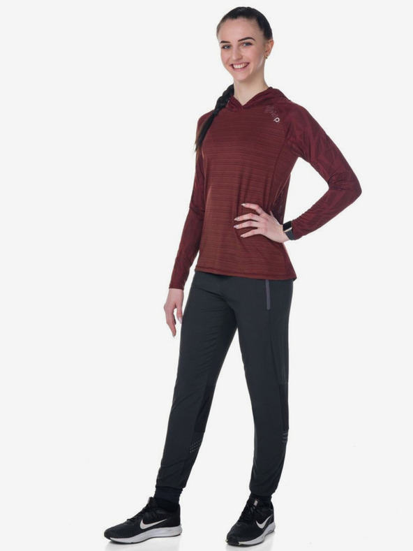 Kilpi Női bordó sportos kapucnis pulóver Kilpi AILEEN