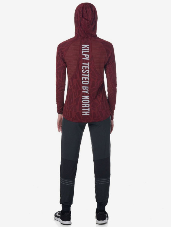 Kilpi Női bordó sportos kapucnis pulóver Kilpi AILEEN