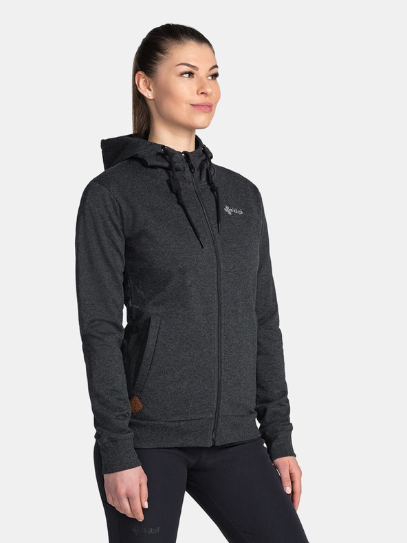 Kilpi Fekete női pulóver hátul nyomtatott mintával Kilpi BERY-W