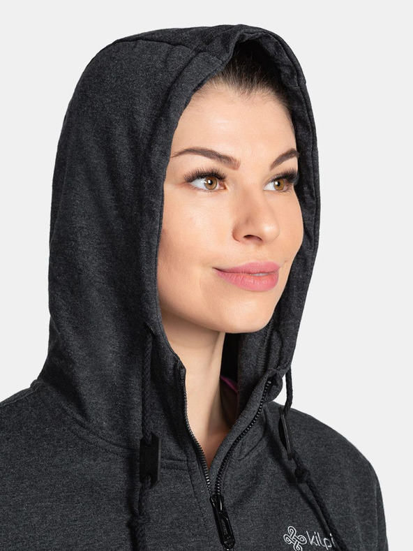 Kilpi Fekete női pulóver hátul nyomtatott mintával Kilpi BERY-W