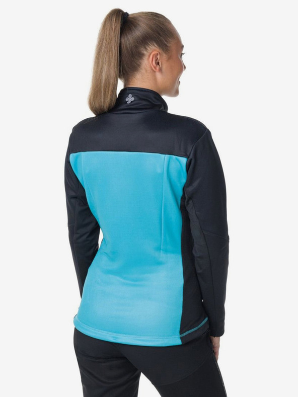 Kilpi Fekete és kék női funkcionális kapucnis melegítőfelső Kilpi TEAM FLEECE-W